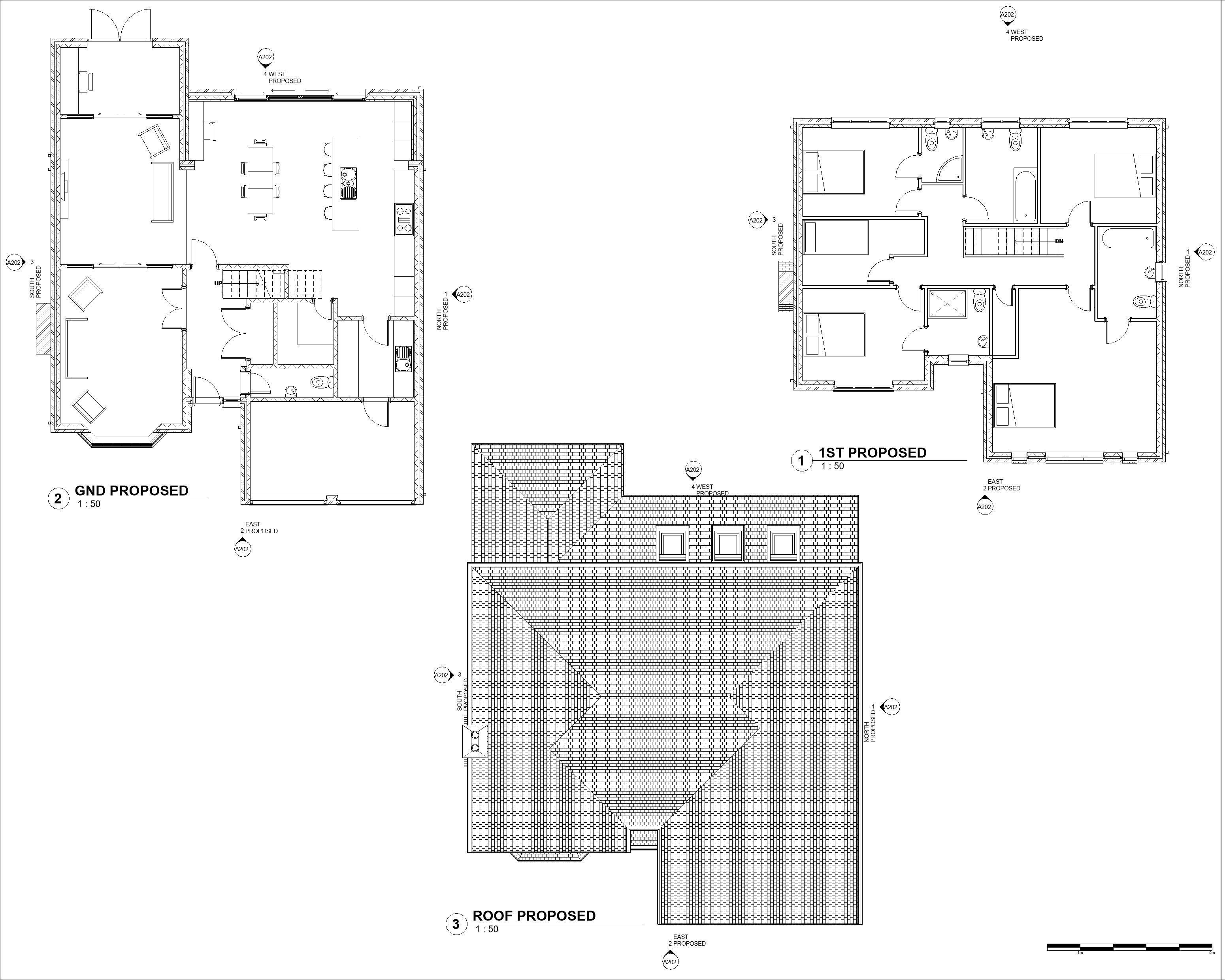 Interior of a spacious loft conversion with skylights